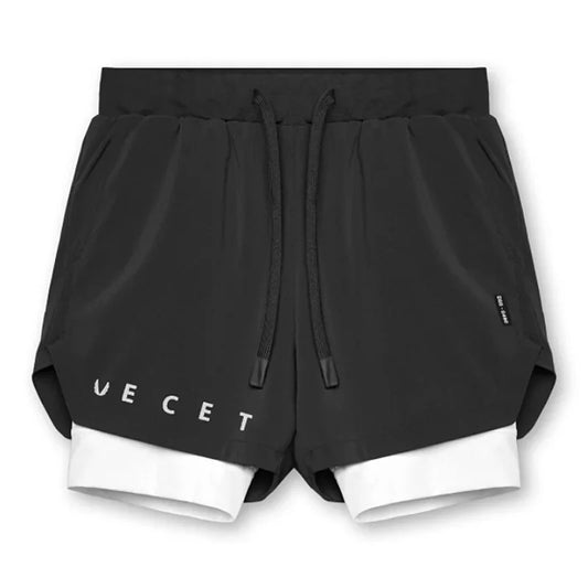 Mens Gyms Fitness 2 in 1 Quick Dry Shorts - ZOE FITNESS