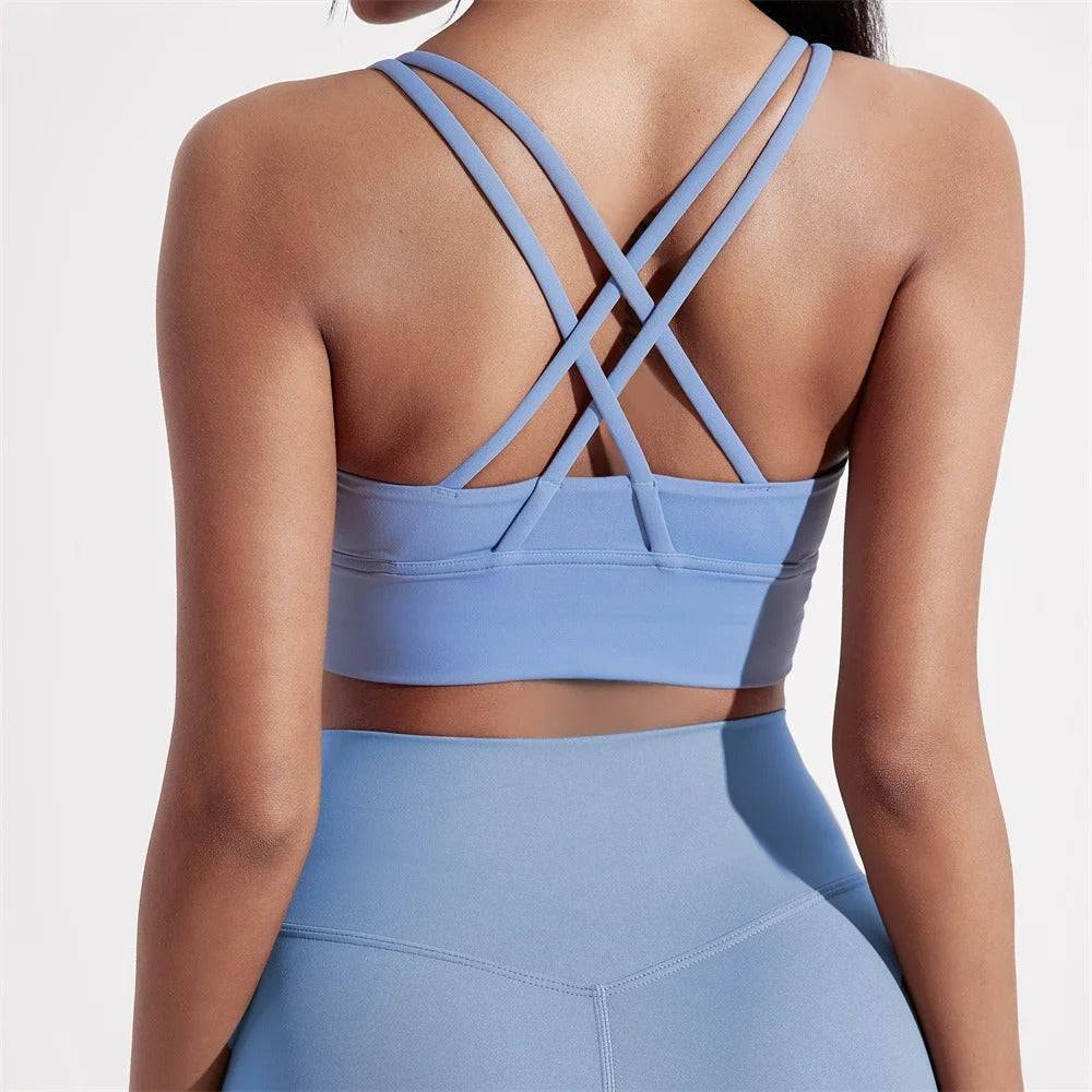 Women Cross back Fitness sport Bra high strength - ZOE FITNESS